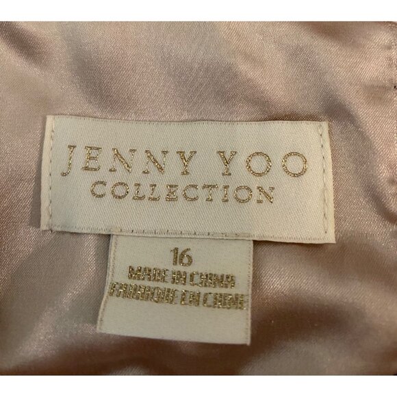 Jenny Yoo Gold One-Shoulder Dress - Picture 3 of 10